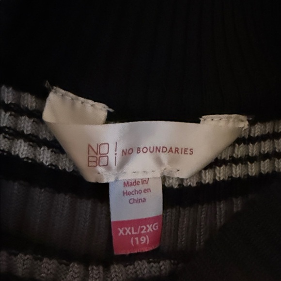 No Boundaries Black and White Striped Mini Dress - Picture 3 of 3